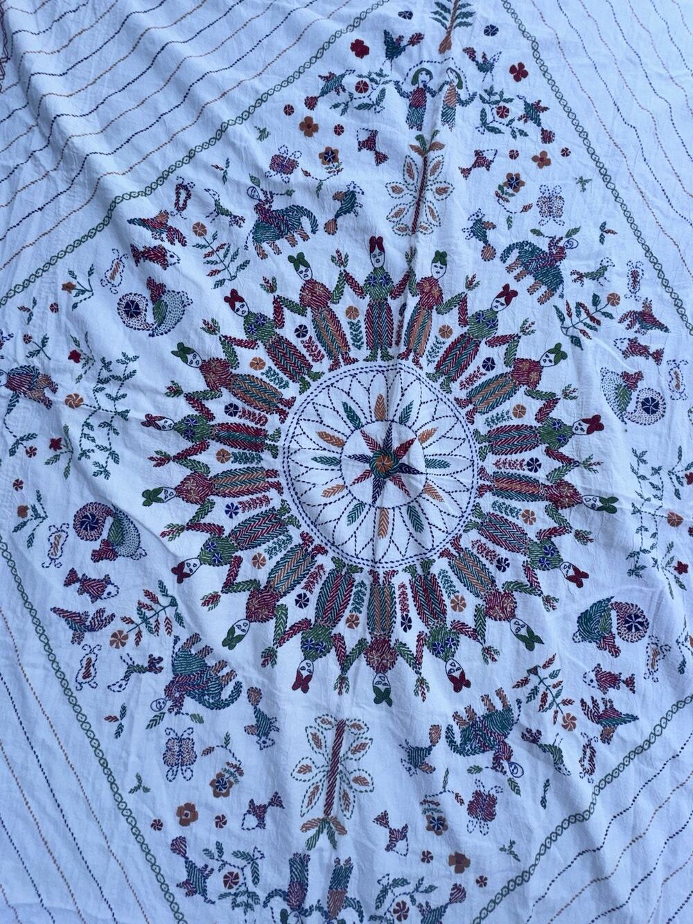 Aarong Hand Stitched Indian Blanket NK Raja Rani B C Kora Kushtia